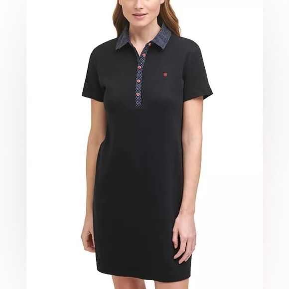 Tommy Hilfiger Black Polo Dress Size M – Classic & Preppy Style! - Send An Offer - Picture 1 of 5